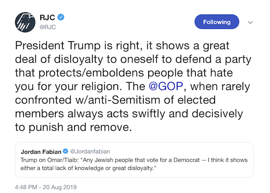 RJC tweet